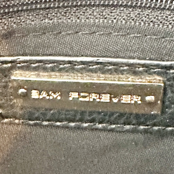 Bam Forever Laser Cut Vegan Leather Tassel Gold Chain Crossbody Purse Clutch - Picture 4 of 9